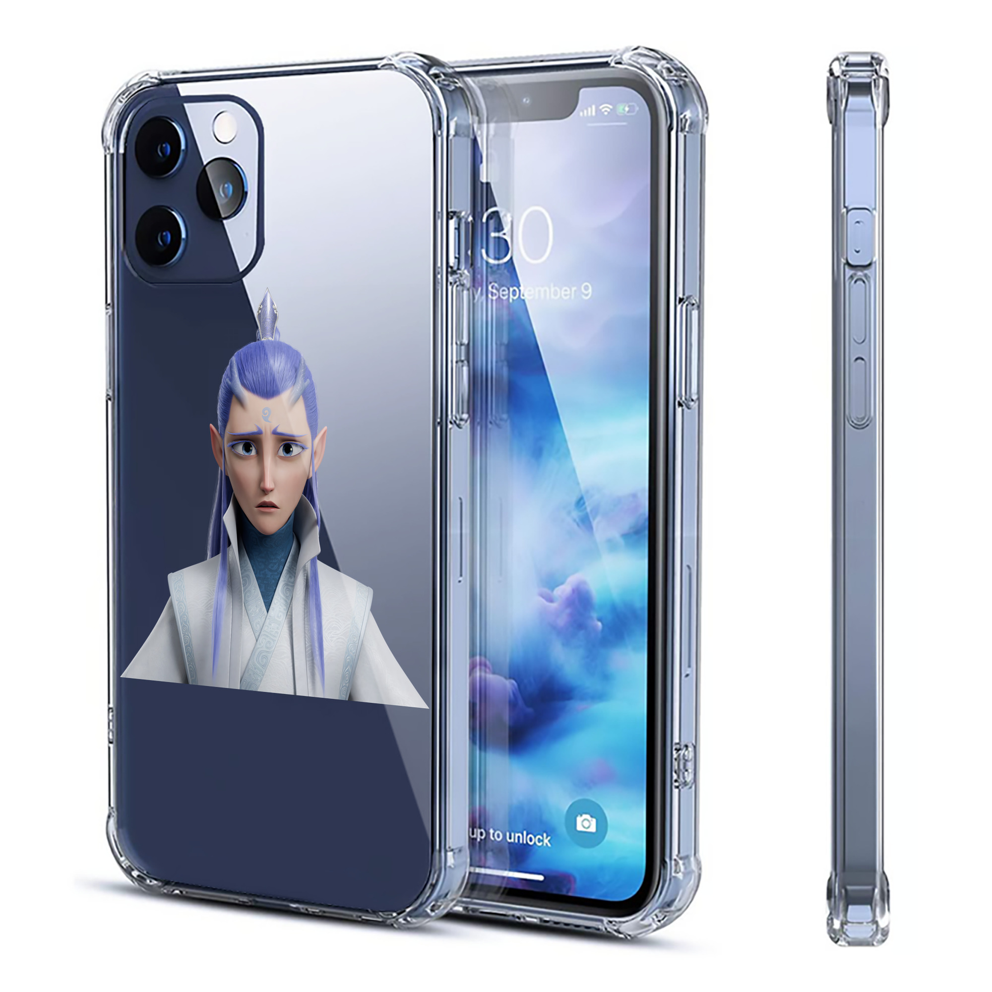 （画像用） Ne Zha 2 ナタ 魔童の大暴れ 【iPhone 12シリーズ対応】透明スマホケース（クリアソフトケース）
